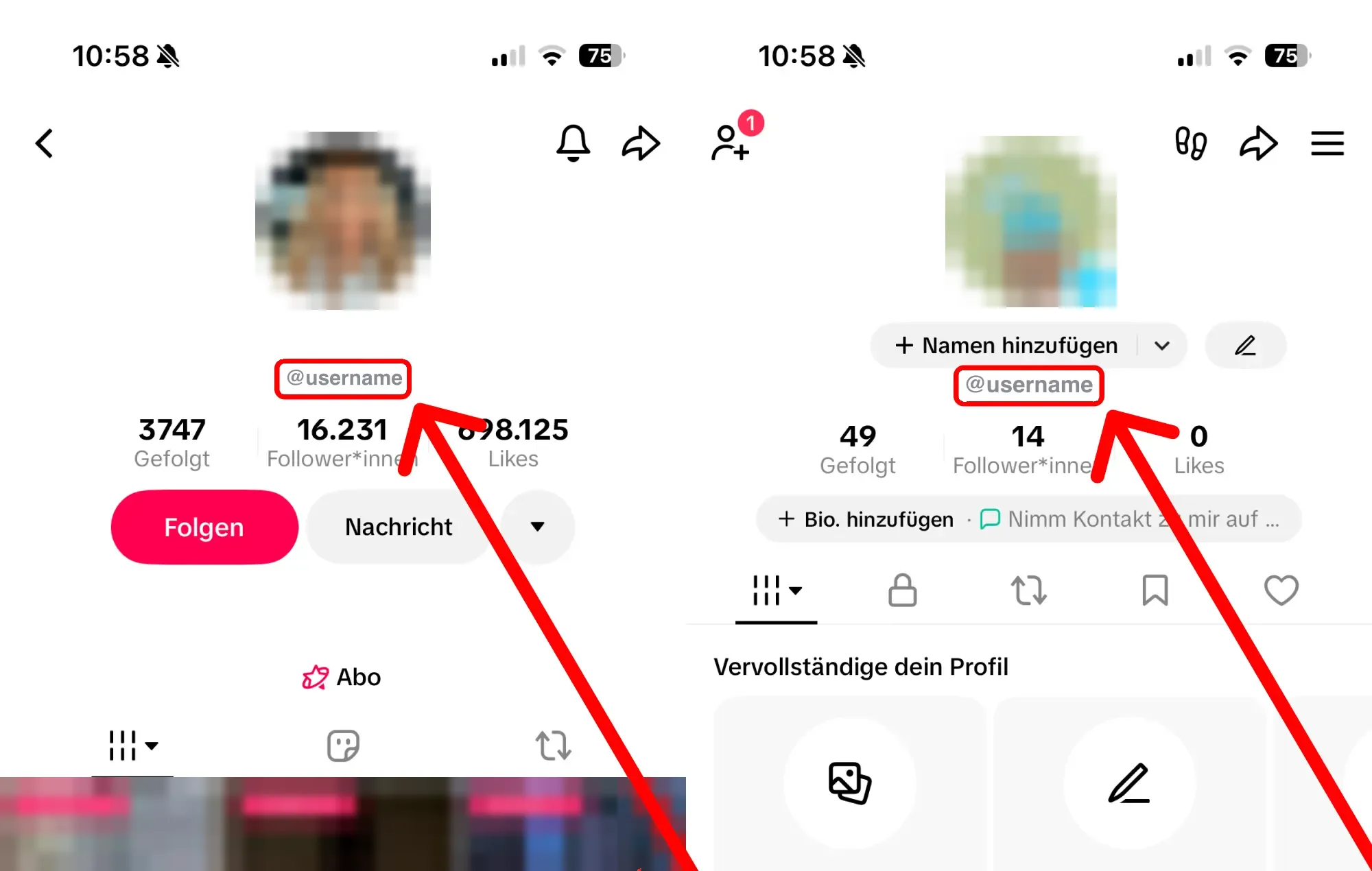 TikTok Kommentare kaufen: Anleitung mit Screenshots – hier findest du deinen TikTok-Benutzernamen oder Profil-Link